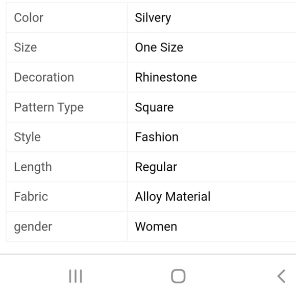 Silver Square Necklace - Picture 4 of 4